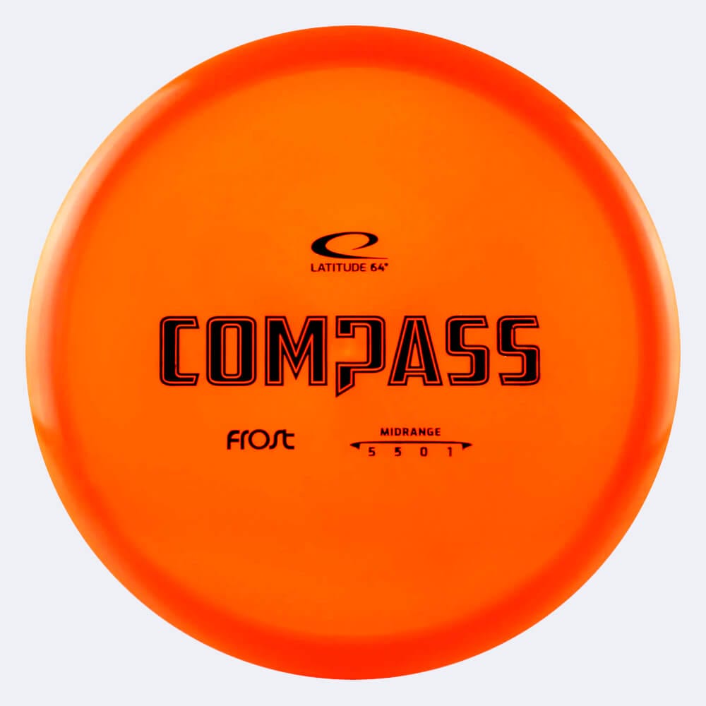 Latitude 64° Compass in classic-orange, frost plastic