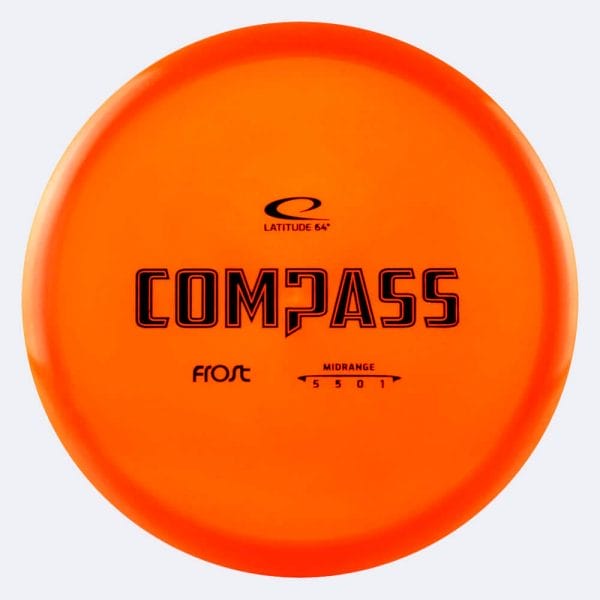 Latitude 64° Compass in classic-orange, frost plastic