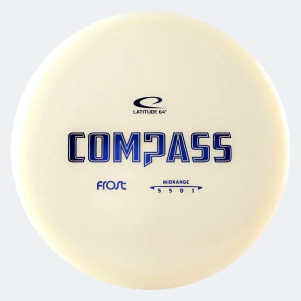 Latitude 64° Compass in white, frost plastic