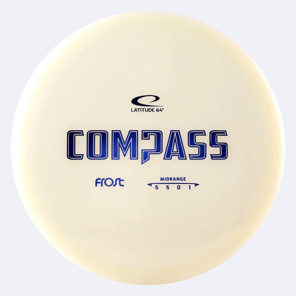 Latitude 64° Compass in white, frost plastic