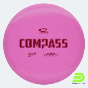 Latitude 64° Compass in rosa, im Gold Kunststoff und ohne Spezialeffekt