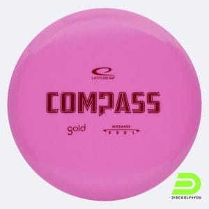 Latitude 64° Compass in rosa, im Gold Kunststoff und ohne Spezialeffekt