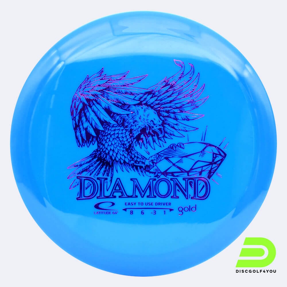 Latitude 64° Diamond in blue, gold plastic