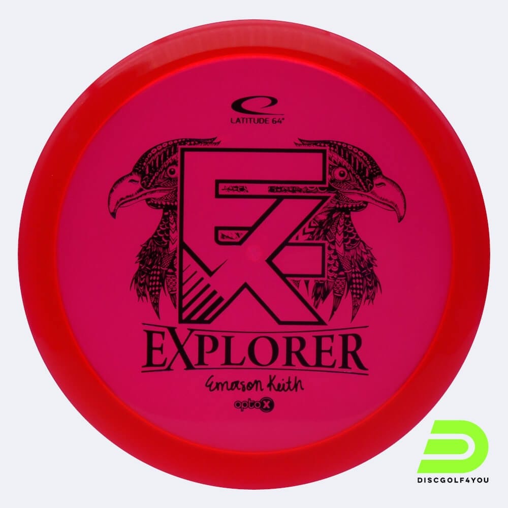 Latitude 64° Explorer Emerson Keith TS in rot, im Opto X Kunststoff und ohne Spezialeffekt