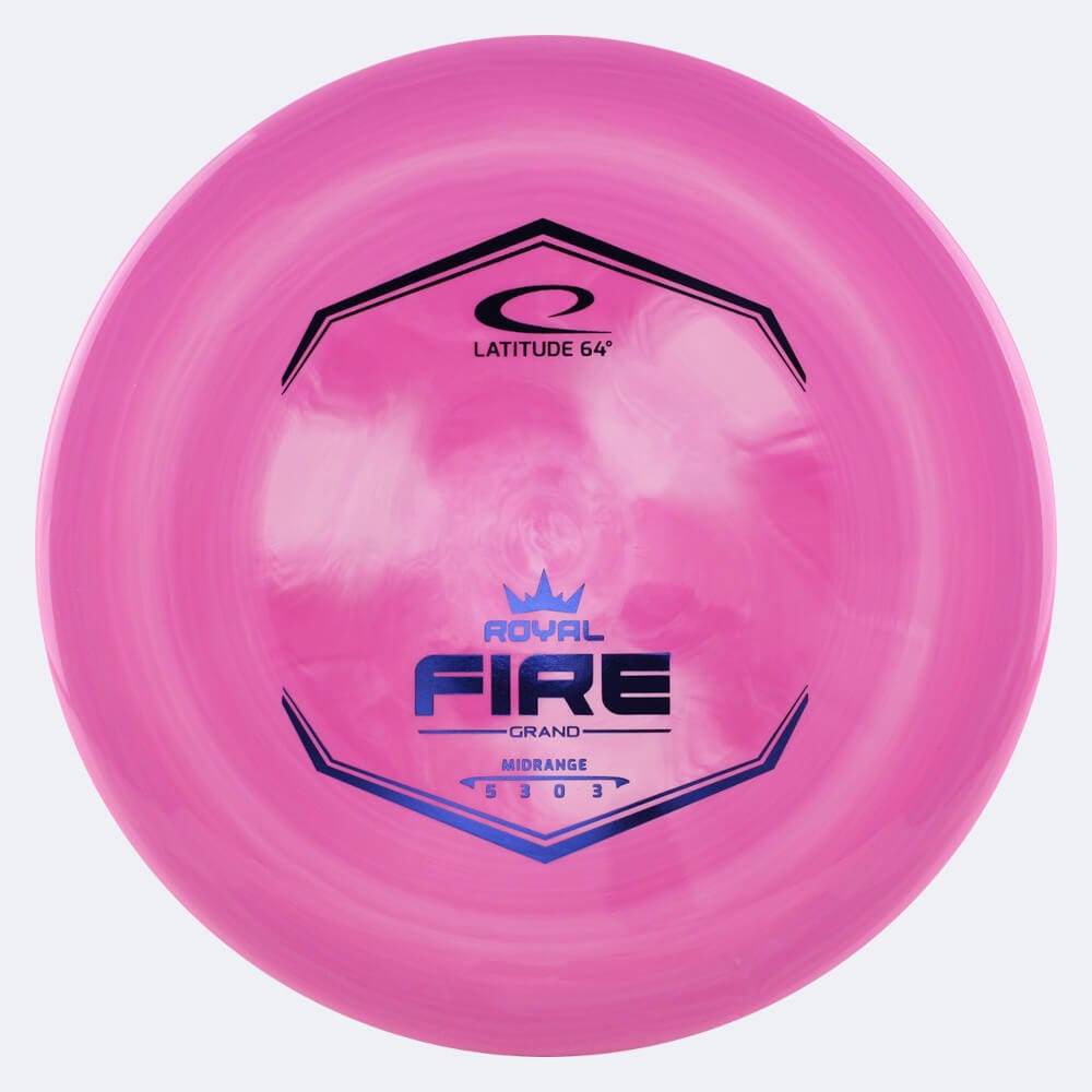 Latitude Fire in pink, royal grand plastic and burst effect