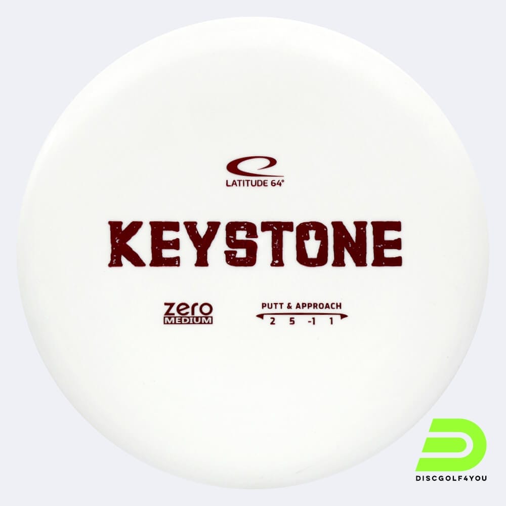 Latitude 64° Keystone in white, zero medium plastic