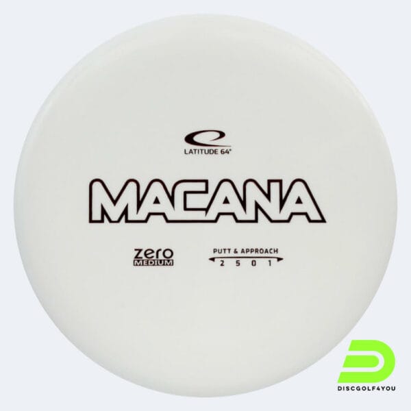 Latitude 64° Macana in white, zero medium plastic