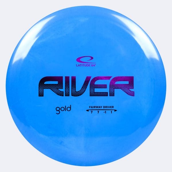 Latitude 64° River in blue, gold plastic