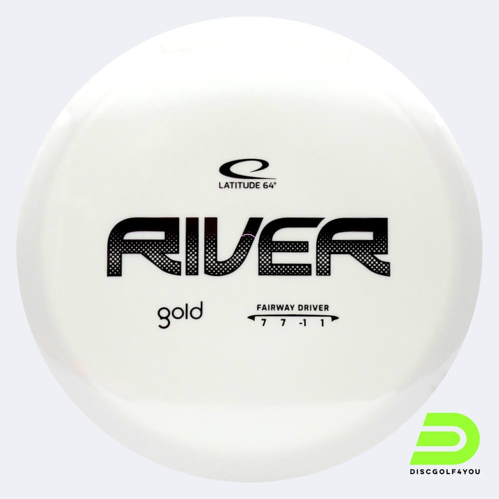 Latitude 64° River in white, gold plastic
