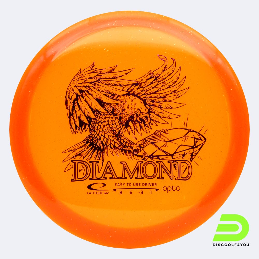 Latitude 64° Diamond in orange, im Opto Kunststoff und ohne Spezialeffekt