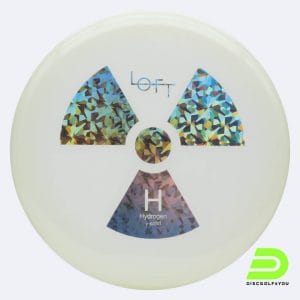 Loft Discs Hydrogen in white, gamma-solid plastic and glow effect