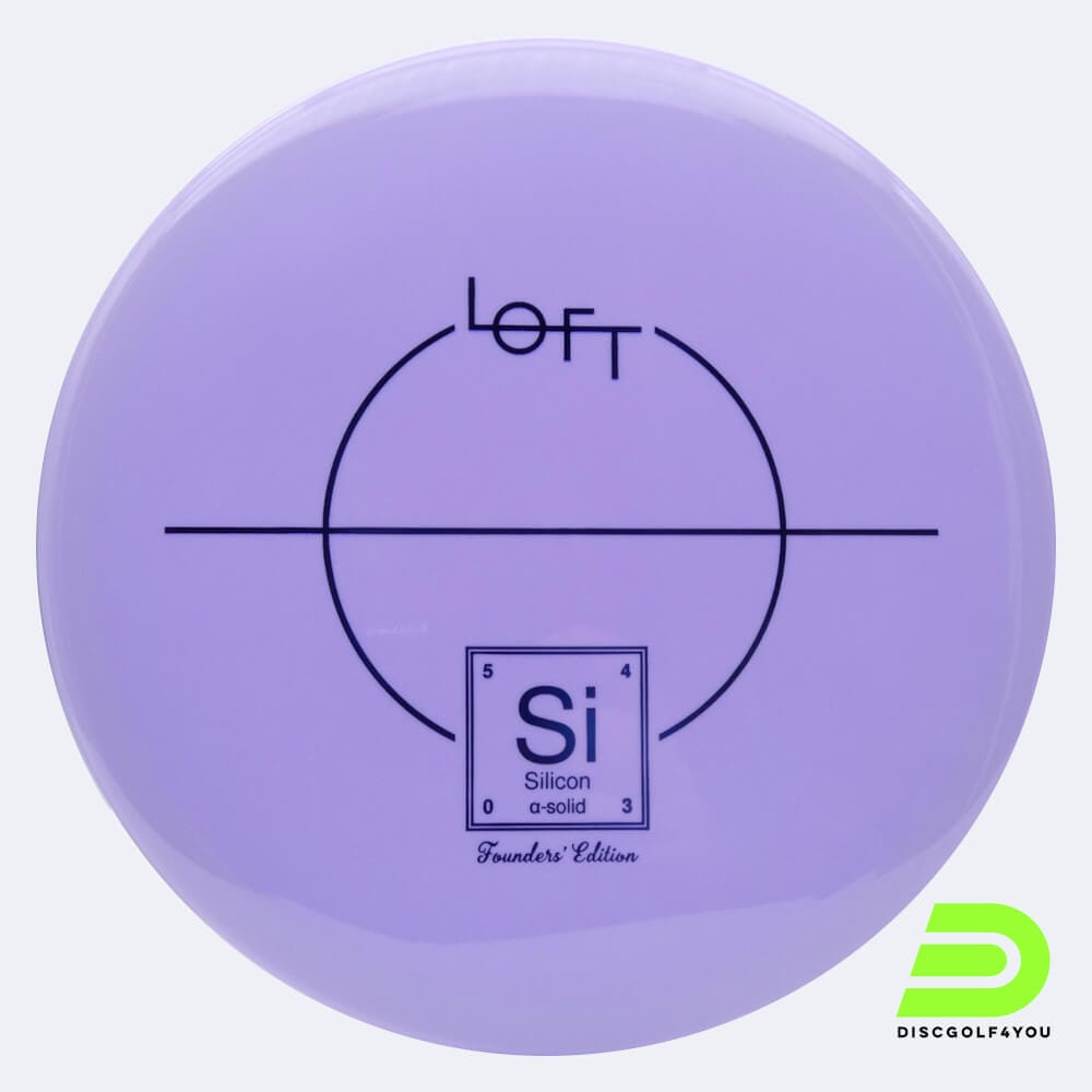 Loft Discs Silicon in purple, alpha-solid plastic and founders edition effect