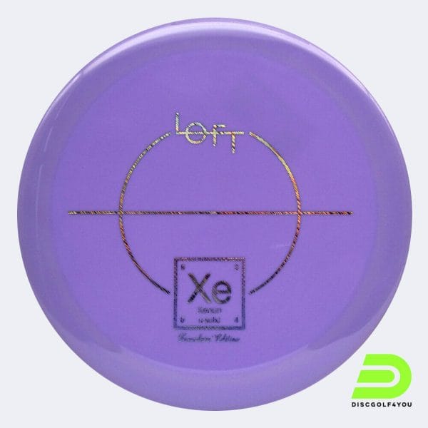 Loft Discs Xenon in purple, alpha-solid plastic and founders edition effect