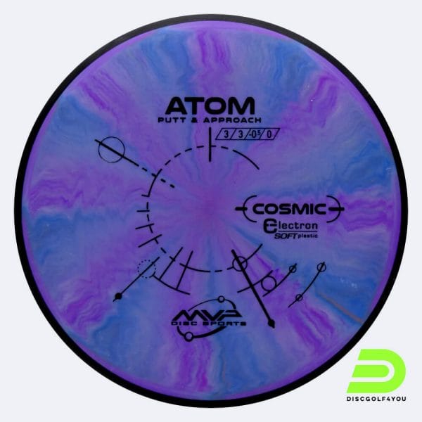 MVP Atom in purple, cosmic electron soft plastic and burst effect
