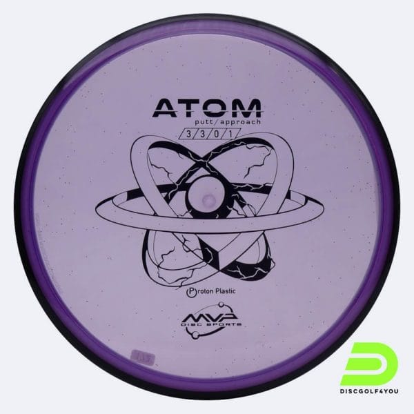 MVP Atom in purple, proton plastic