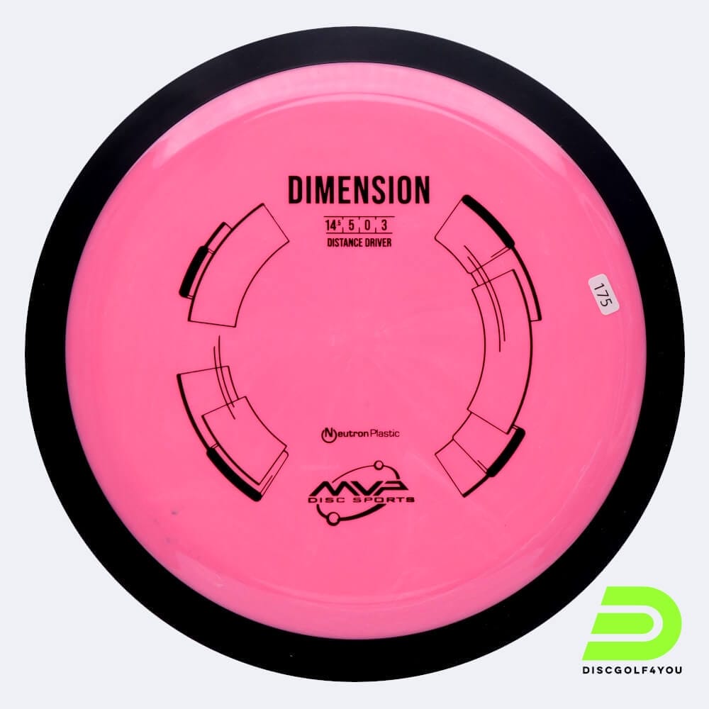 MVP Dimension in pink, neutron plastic