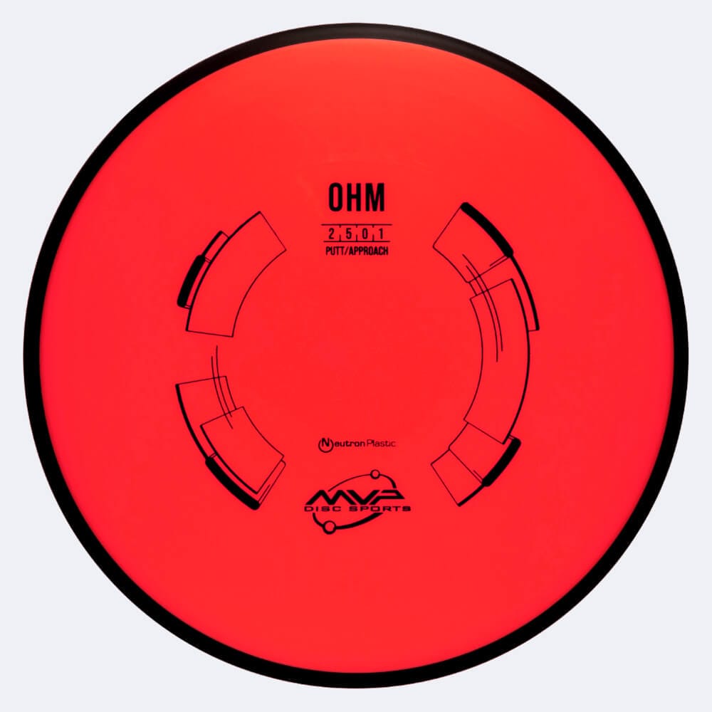 MVP Ohm in red, neutron plastic