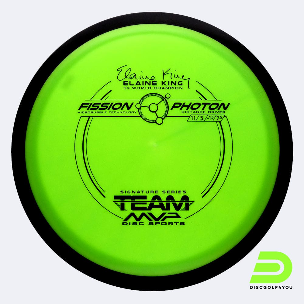 MVP Photon Elaine King in green, fission plastic