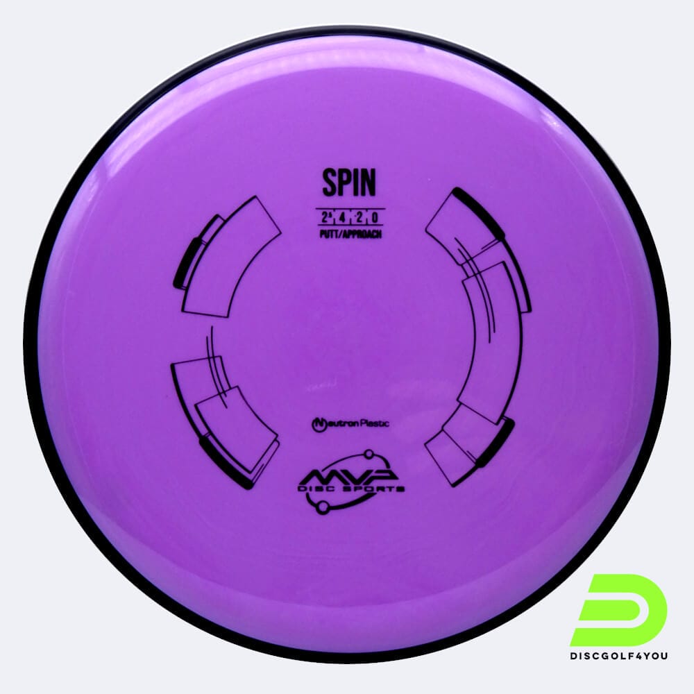 MVP Spin in purple, neutron plastic