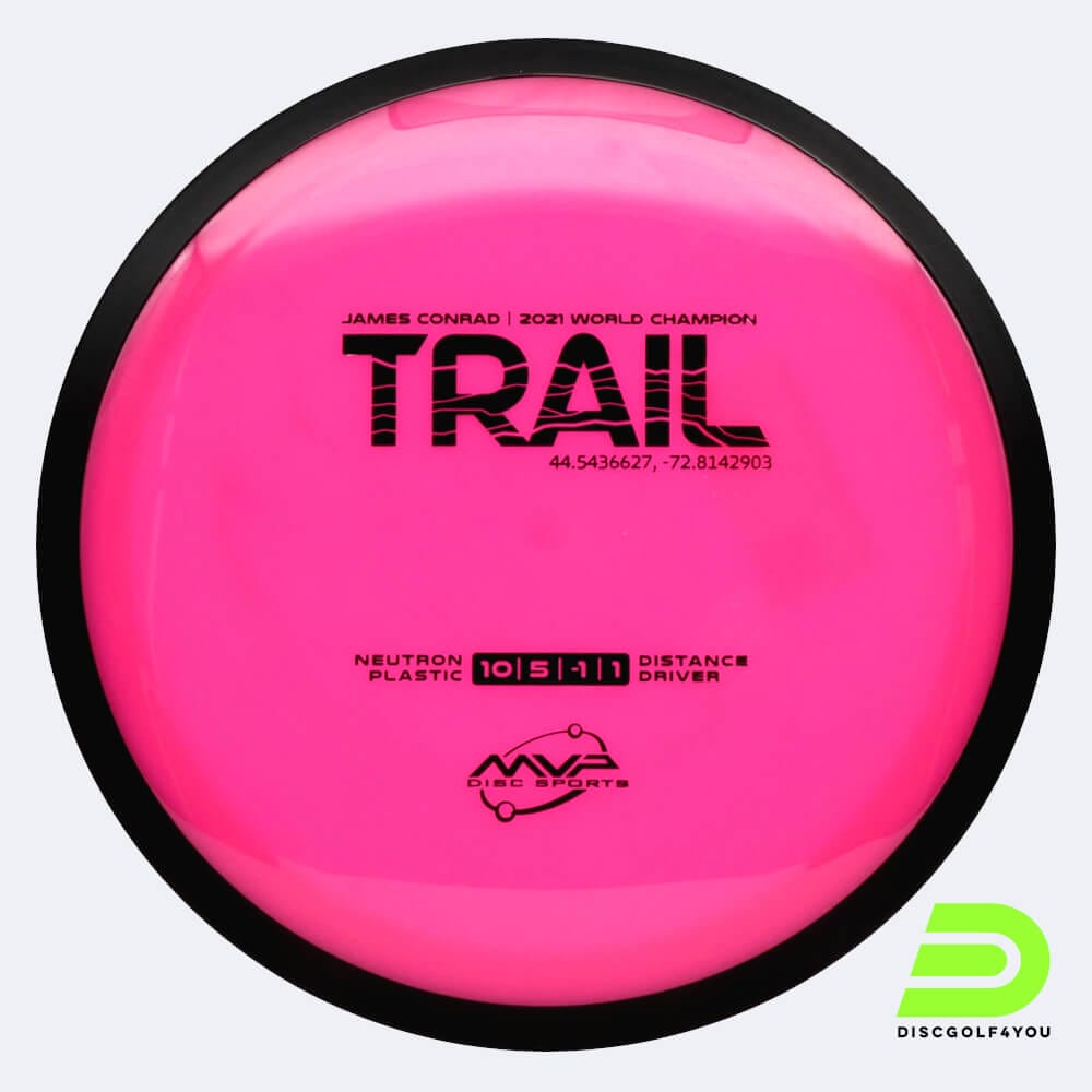 MVP Trail in pink, neutron plastic