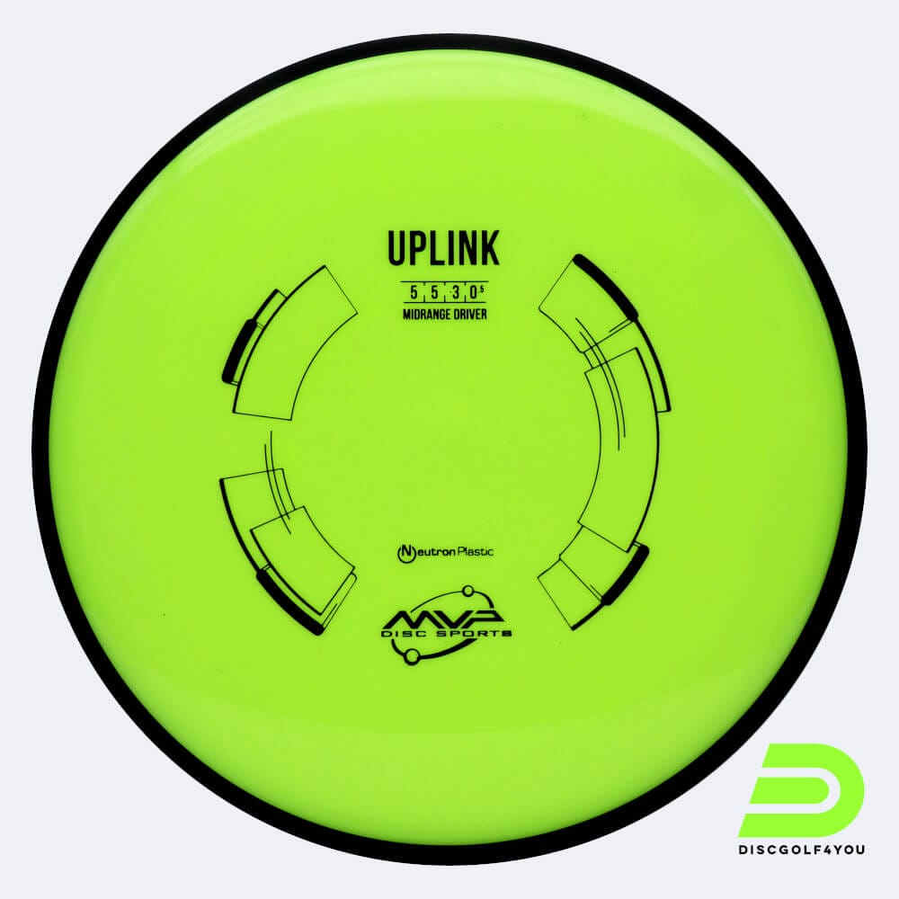 MVP Uplink in green, neutron plastic