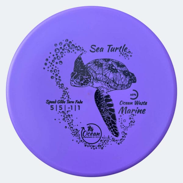 Ocean Discs Sea Turtle in violett, im Ocean Waste Marine Kunststoff und ohne Spezialeffekt