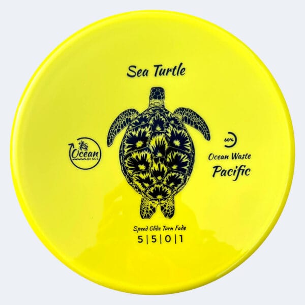 Ocean Discs Sea Turtle in gelb, im Ocean Waste Pacific Kunststoff und ohne Spezialeffekt