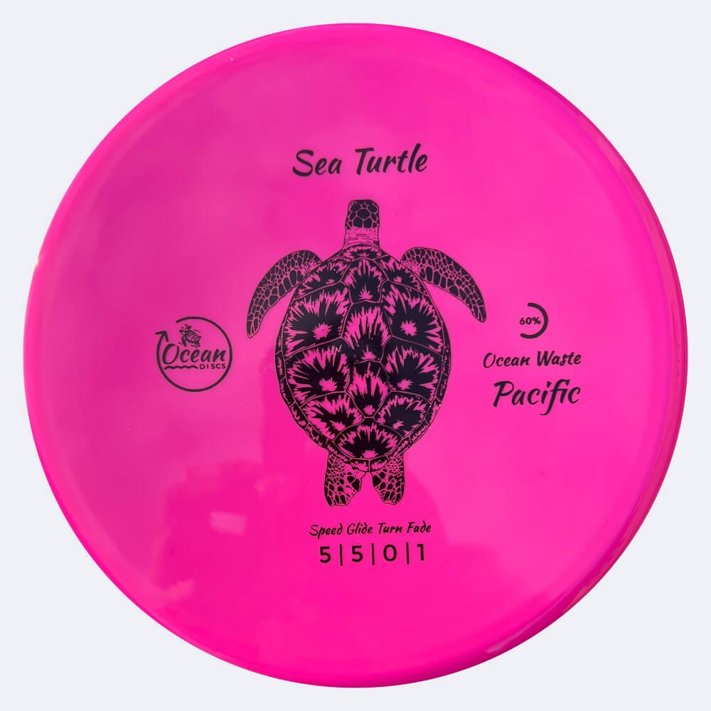 Ocean Discs Sea Turtle in rosa, im Ocean Waste Pacific Kunststoff und ohne Spezialeffekt