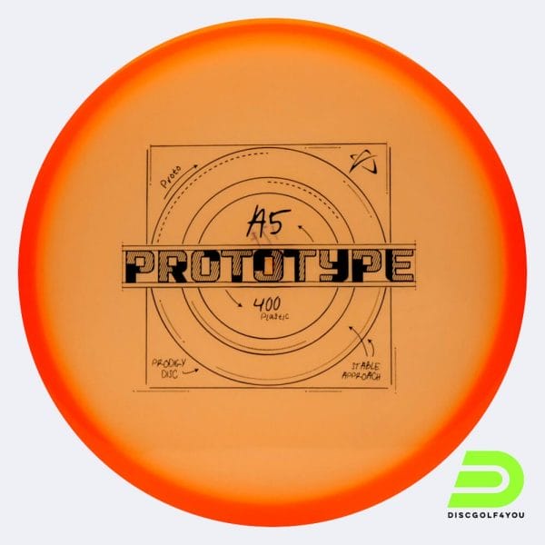 Prodigy A5 in orange, im 400 Kunststoff und prototype Spezialeffekt