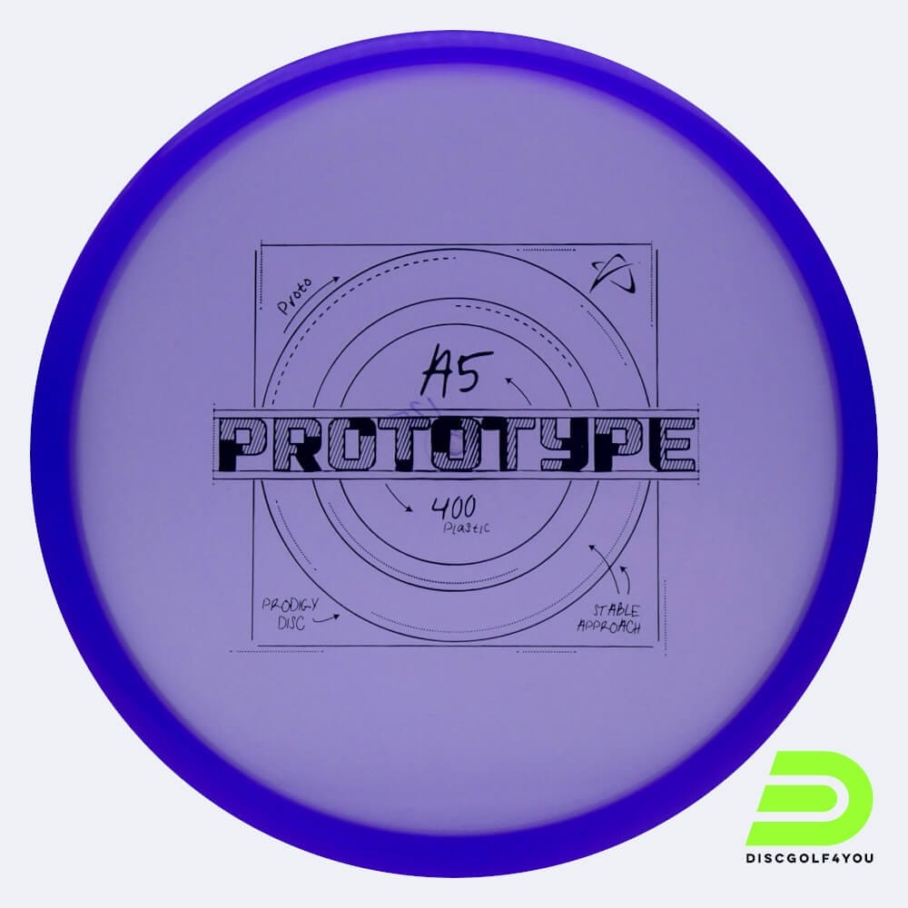 Prodigy A5 in purple, 400 plastic and prototype effect