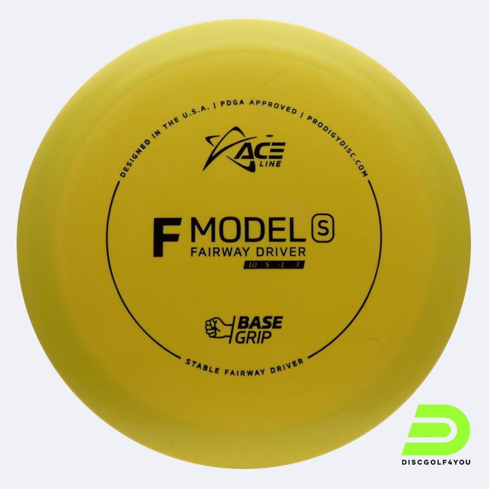 Prodigy ACE Line F S in gelb, im BaseGrip Kunststoff und ohne Spezialeffekt