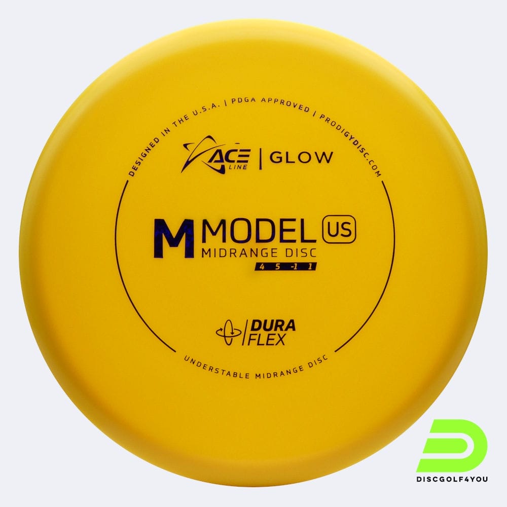 Prodigy ACE Line M US in yellow, duraflex glow plastic and glow effect