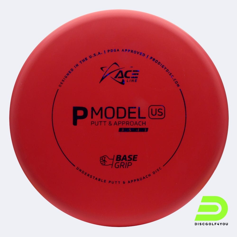 Prodigy Ace Line P US in red, basegrip plastic