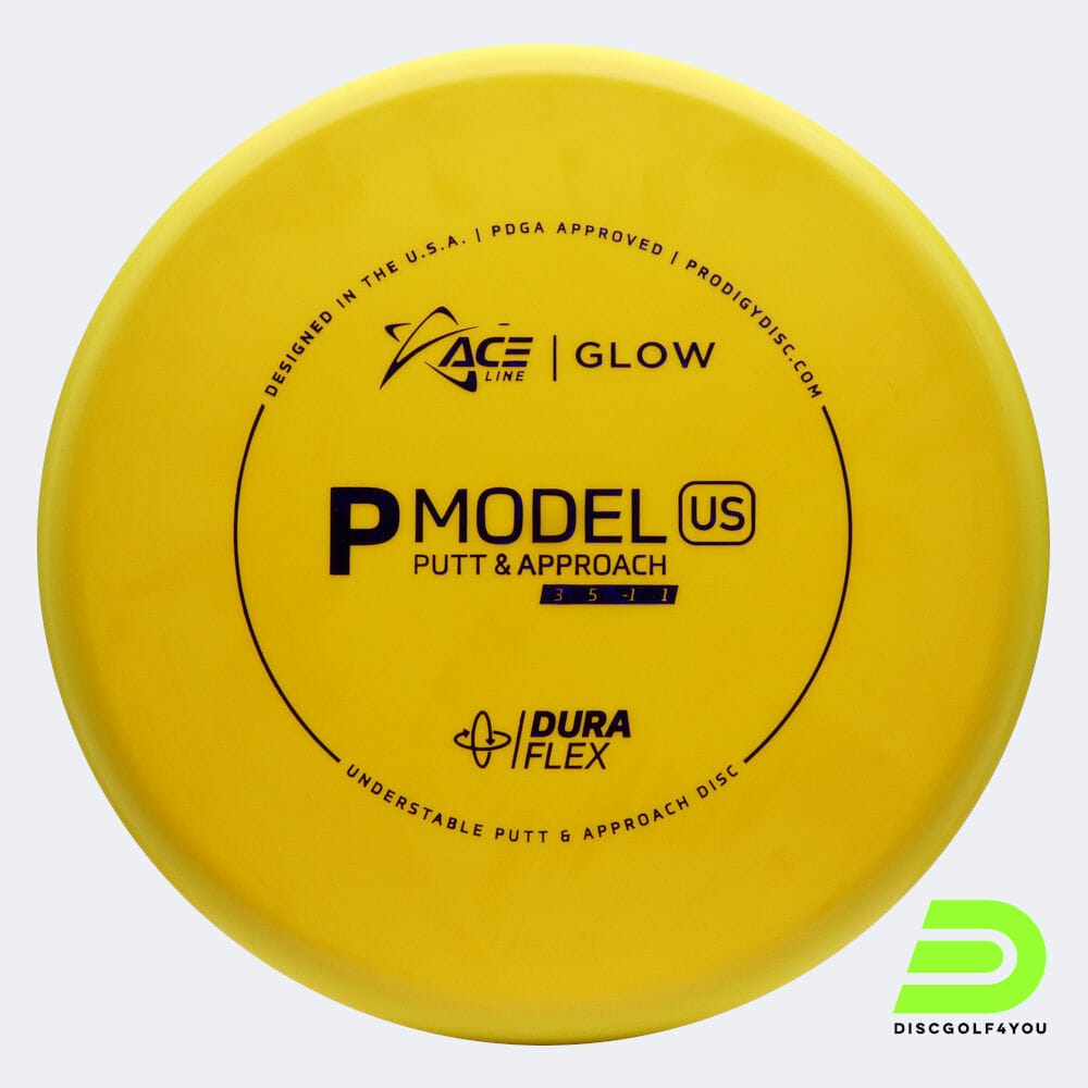Prodigy Ace Line P US in gelb, im Duraflex GLOW Kunststoff und glow Spezialeffekt