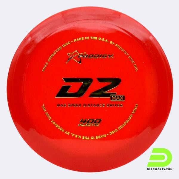 Prodigy D2 MAX in rot, im 400 Kunststoff und ohne Spezialeffekt