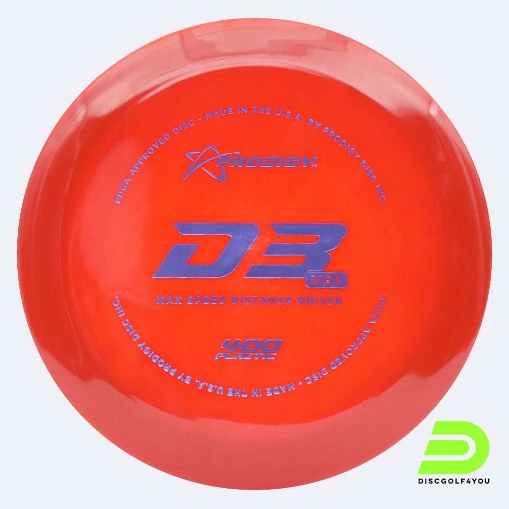 Prodigy D3 MAX in rot, im 400 Kunststoff und ohne Spezialeffekt