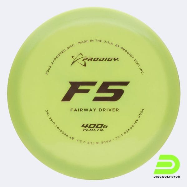 Prodigy F5 in green, 400g plastic