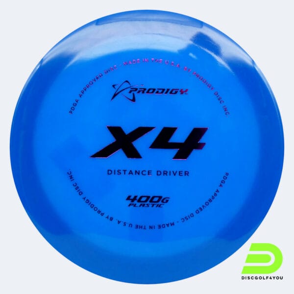 Prodigy X4 in blau, im 400G Kunststoff und ohne Spezialeffekt