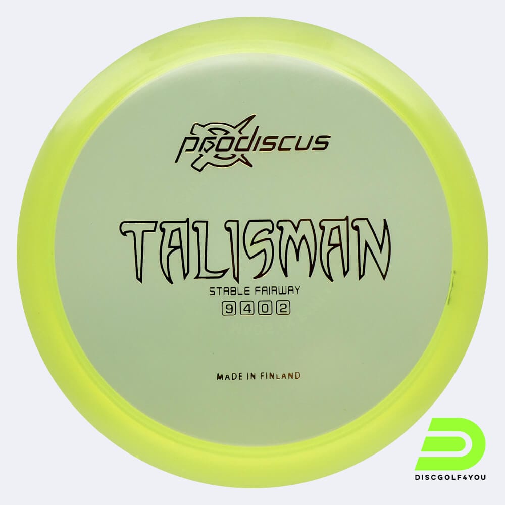 Prodiscus Talisman in yellow, premium plastic