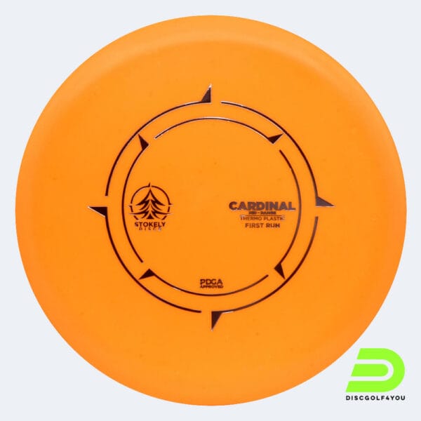 Stokely Discs Cardinal in classic-orange, thermo plastic plastic and first run effect