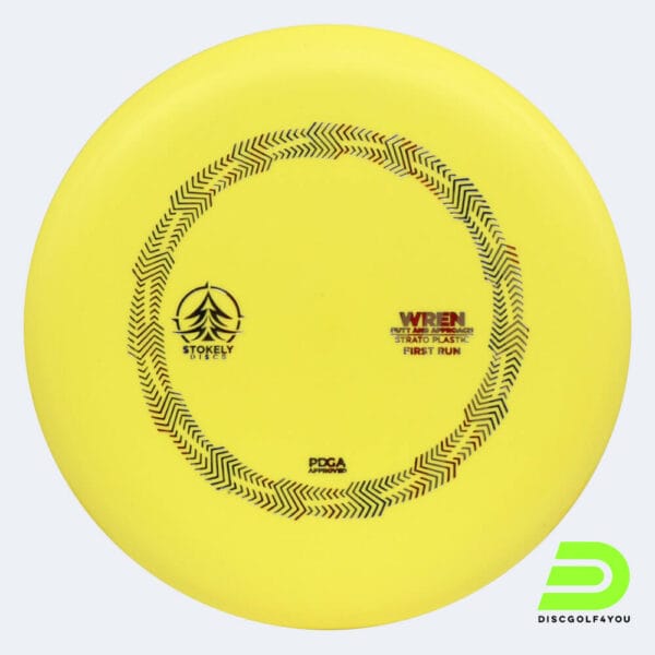 Stokely Discs Wren in yellow, strato plastic plastic and first run effect