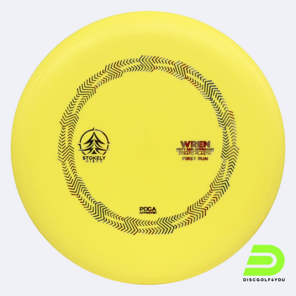 Stokely Discs Wren in yellow, strato plastic plastic and first run effect