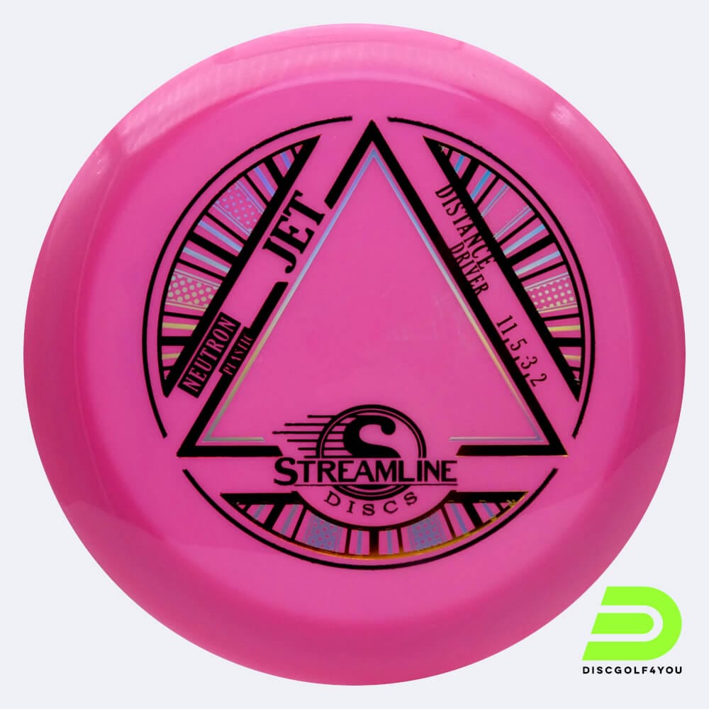 Streamline Jet in pink, neutron plastic