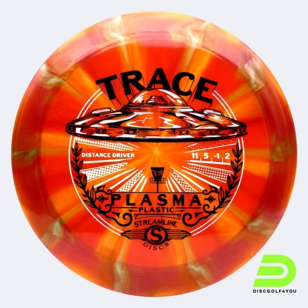 Streamline Trace in orange, im Plasma Kunststoff und burst Spezialeffekt