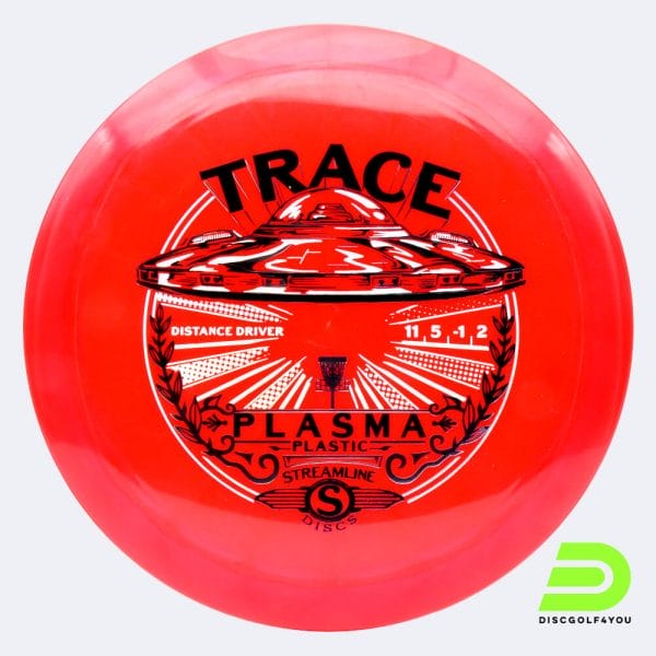 Streamline Trace in rot, im Plasma Kunststoff und burst Spezialeffekt