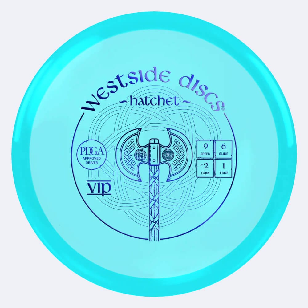 Westside Hatchet in turquoise, vip plastic