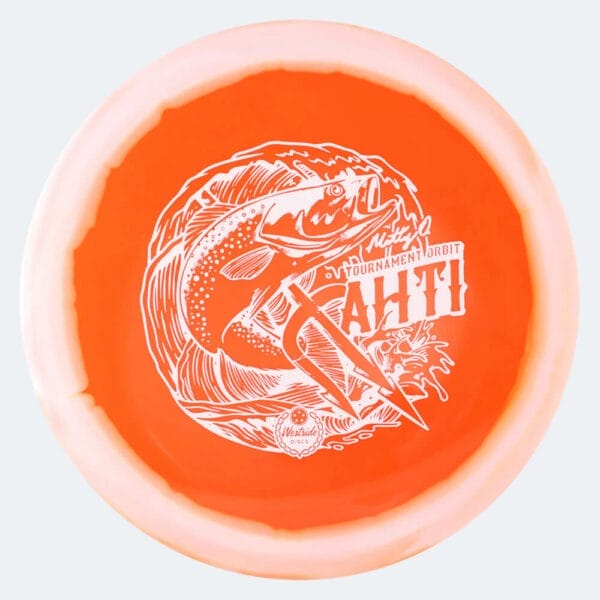 Westside Ahti in white-orange, tournament orbit plastic
