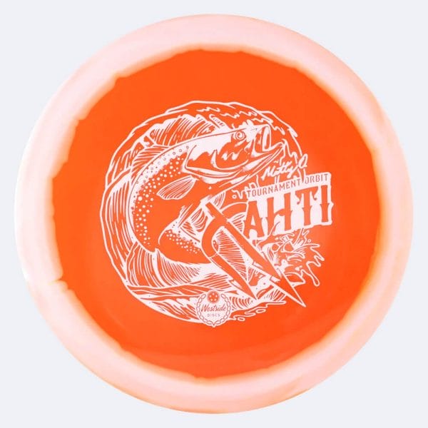 Westside Ahti in white-orange, tournament orbit plastic