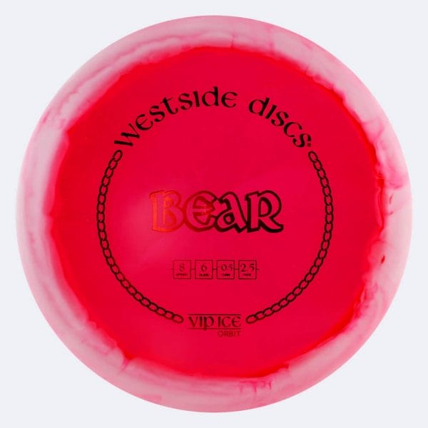 Westside Bear in red, vip ice orbit plastic