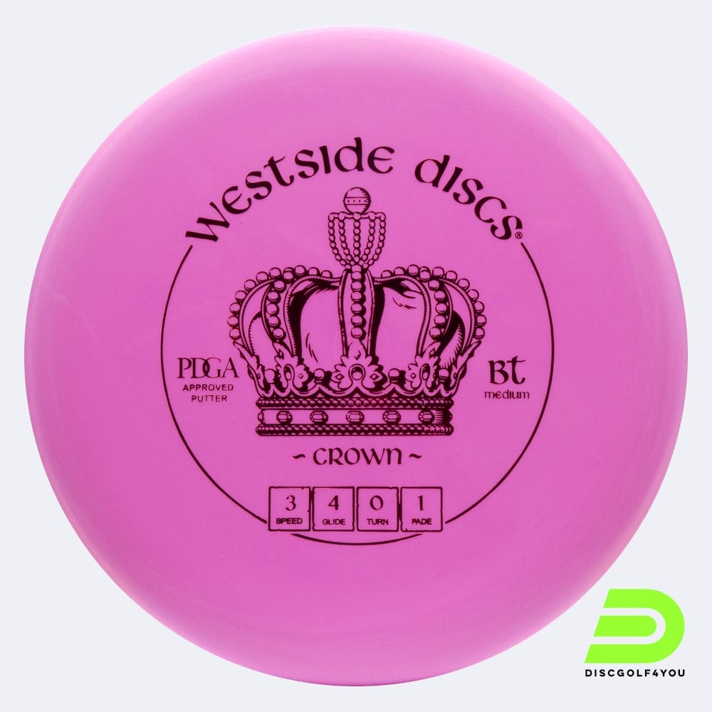 Westside Crown in pink, bt medium plastic